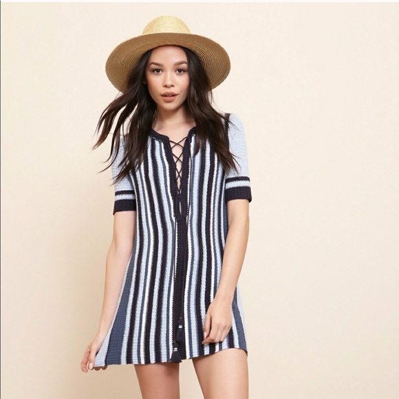 Free People Dresses & Skirts - Free people blue lollipops dress sweater tunic